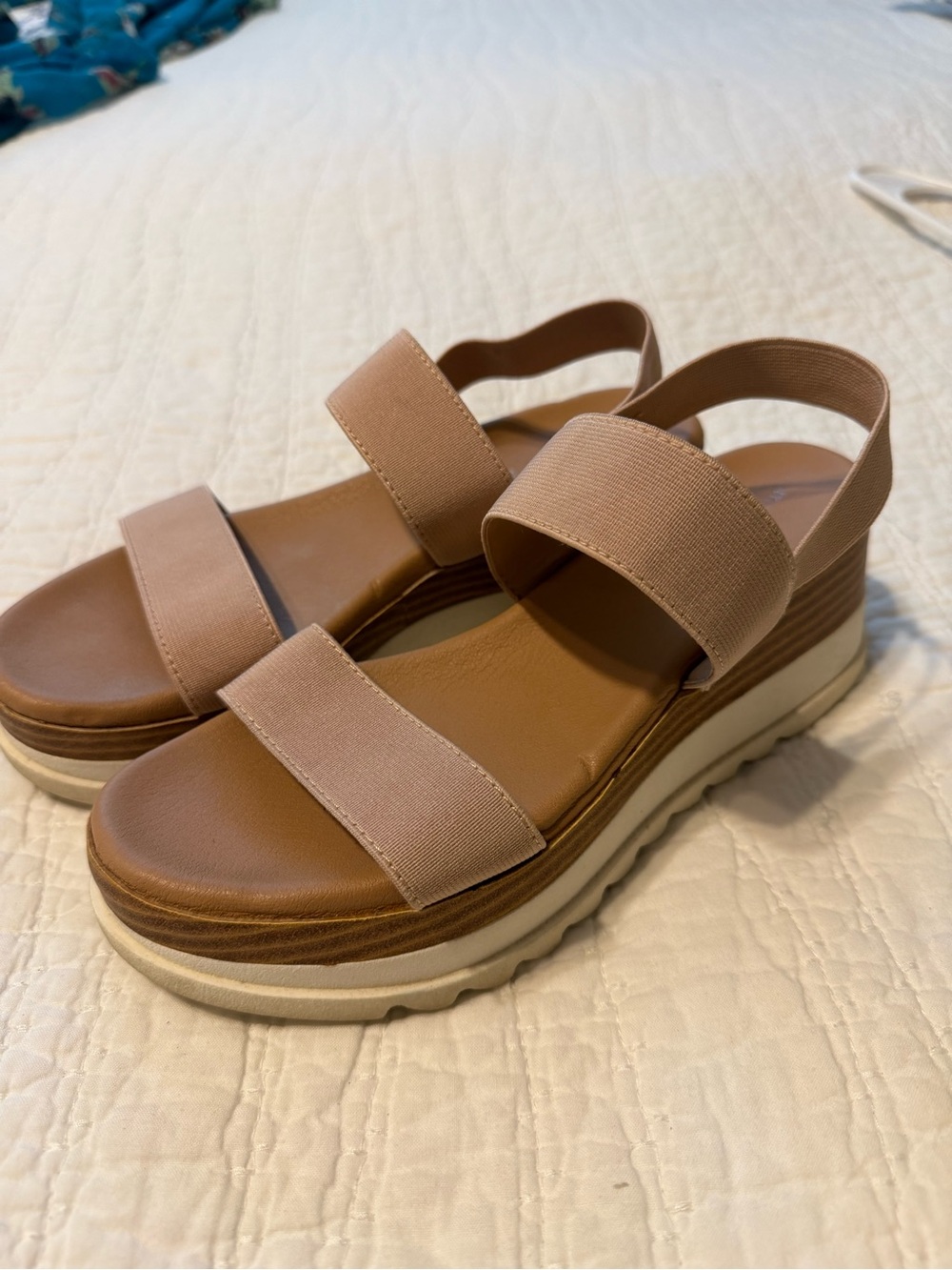 Madden Girl Blush Platform Elastic-Strap Sandals